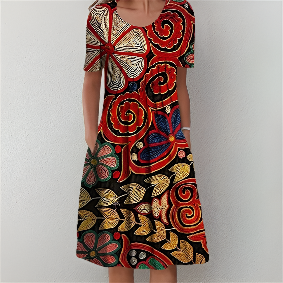 Olivia - Classic Floral Dress