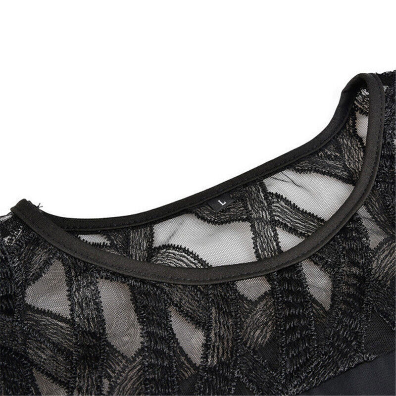 The Talia | Elegant Lace Sleeve Tummy Covering Dress